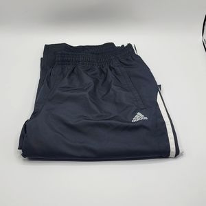 Adidas Nylon Workout Pants, Black/White